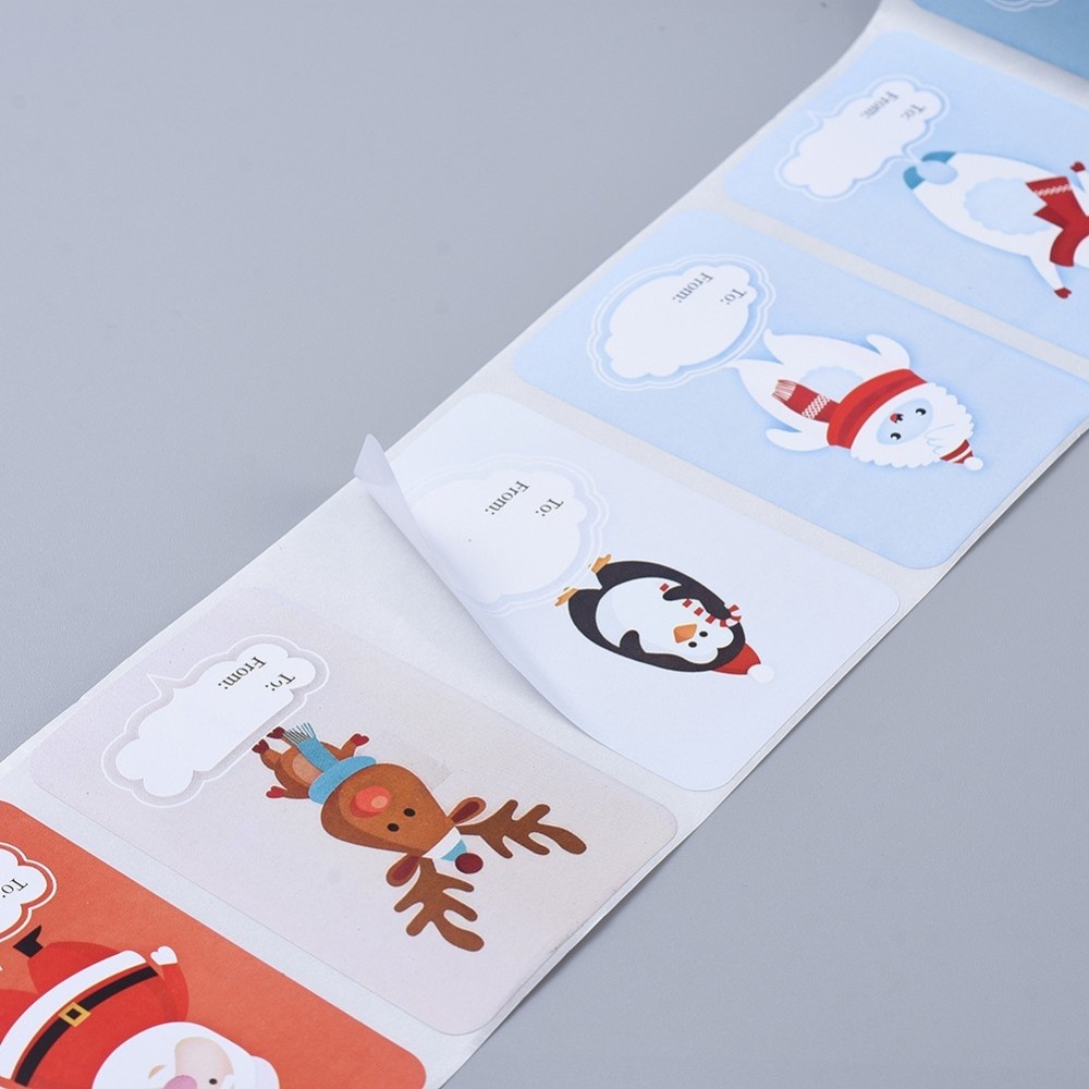 Kerst stickers - naam stickers - 12 stickers