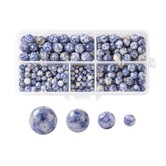 Blue spot jaspis edelsteen kralen set 4,6,8 en 10 mm