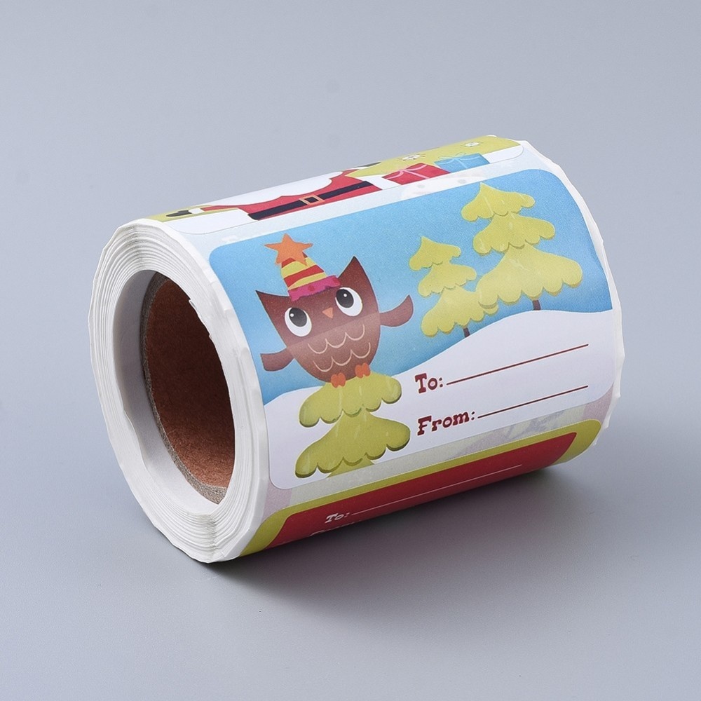 Kerst stickers - naam stickers - rol 250 stuks