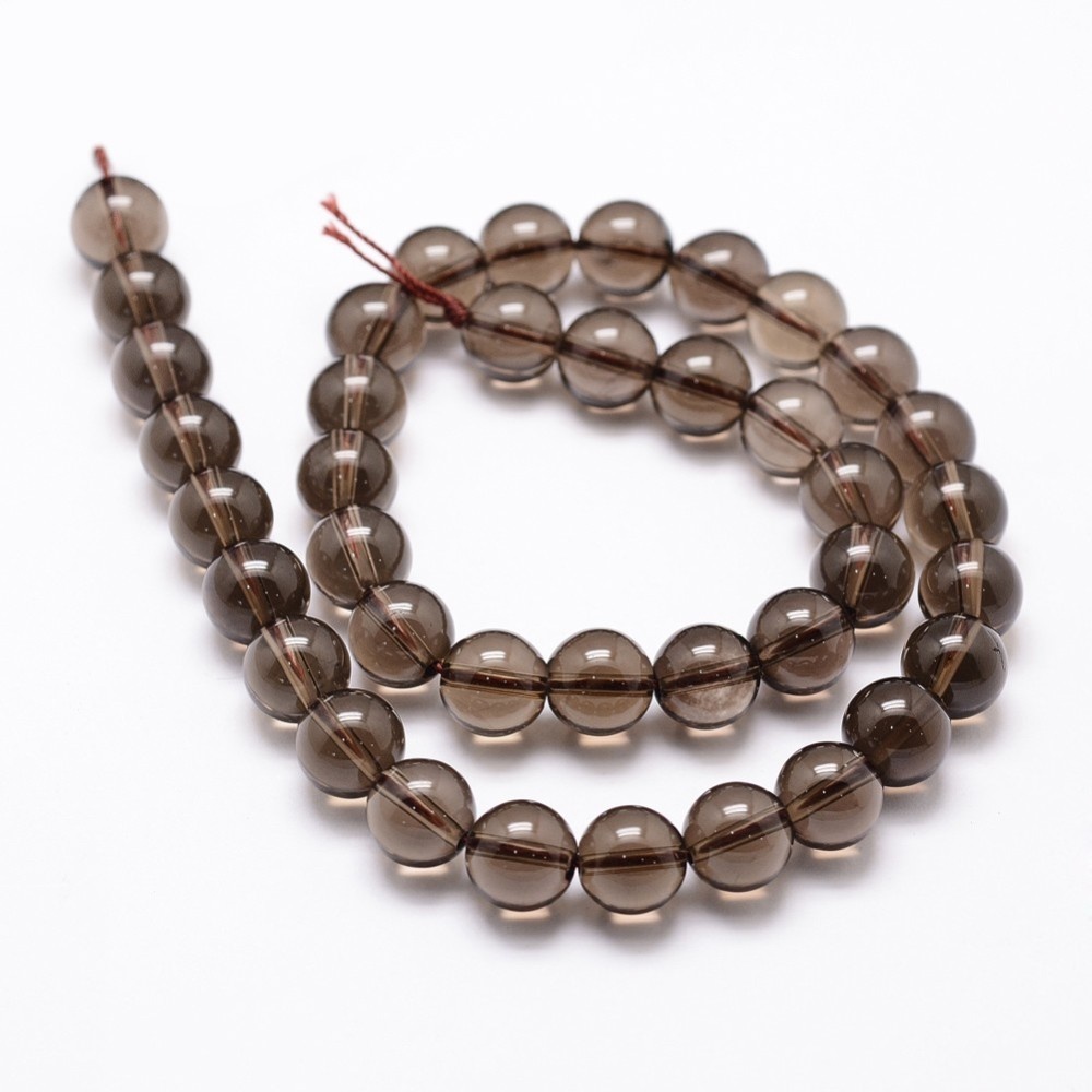 Rookkwarts kralen 8 mm rond (streng)