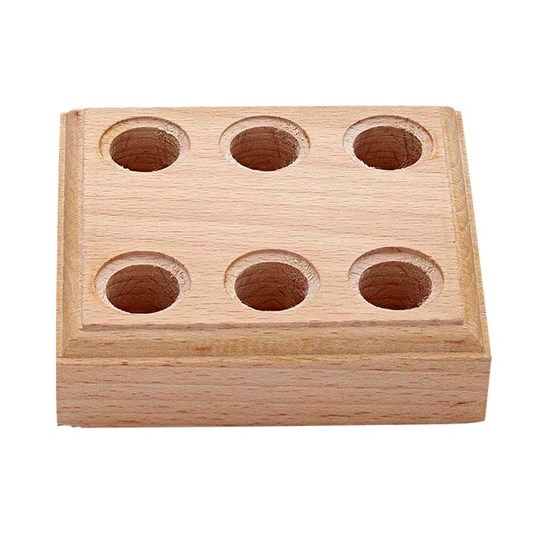 Houten houder voor 3 tangen
