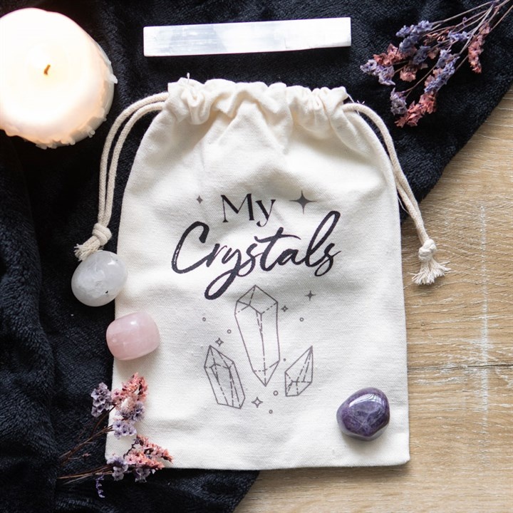 Katoenen zakje 'My Crystals'