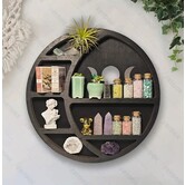 Houten display maan (rond)