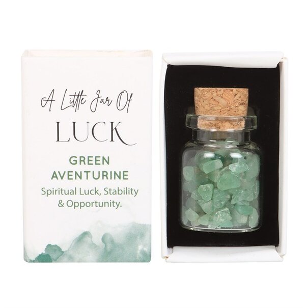 Jar of Luck Aventurine in a Matchbox Kristal