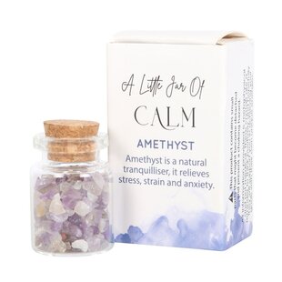 Jar of Calm Amethyst in a Matchbox Kristal