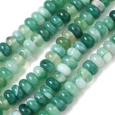 Sea Green Banded Agaat kralen – Rondel 8~8,5 mm (kwart streng)
