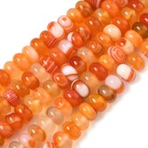 Coral Banded Agaat kralen – Rondel 8~8,5 mm (kwart streng)