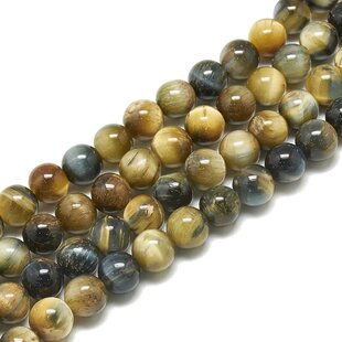 Goldenrod Dream Tiger Eye kralen – Rond 10 mm (kwart streng)