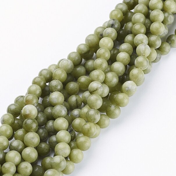 Jade  kralen 8 mm rond (streng)