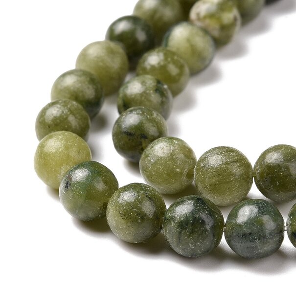 Jade  kralen 8 mm rond (streng)