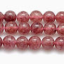 Natuurlijke Aardbeienkwarts Kralen,  6mm Rond