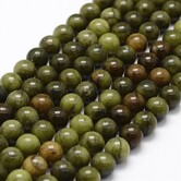 Natuurlijke Chinese Jade Kralen, Rond (Taiwan Jade) 8 mm