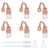 Navulbare glazen parfumflesjes met touwtje – 10 stuks