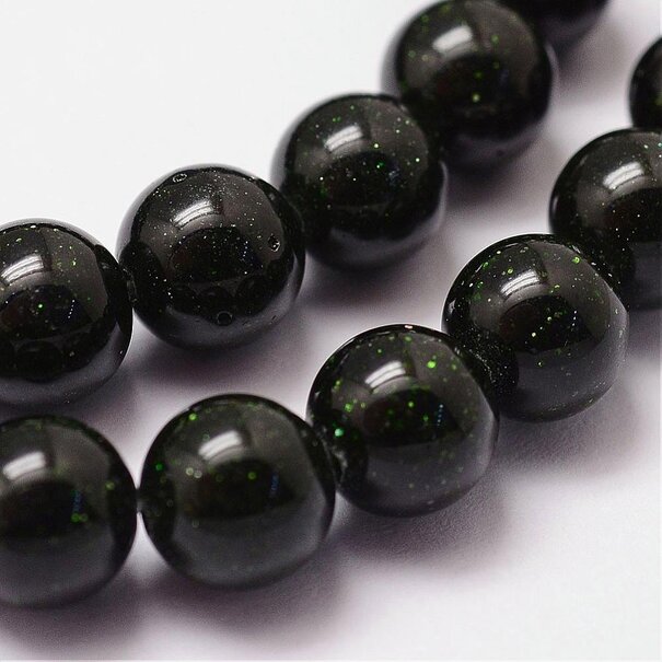 Groene Goudsteen Kralen – Rond (4 mm) – Streng