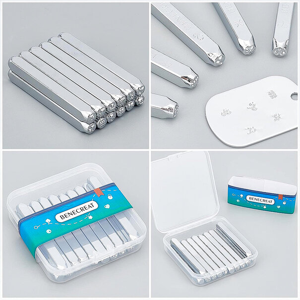 stempelset – 12-delige stempeltool (platinakleur) (3)