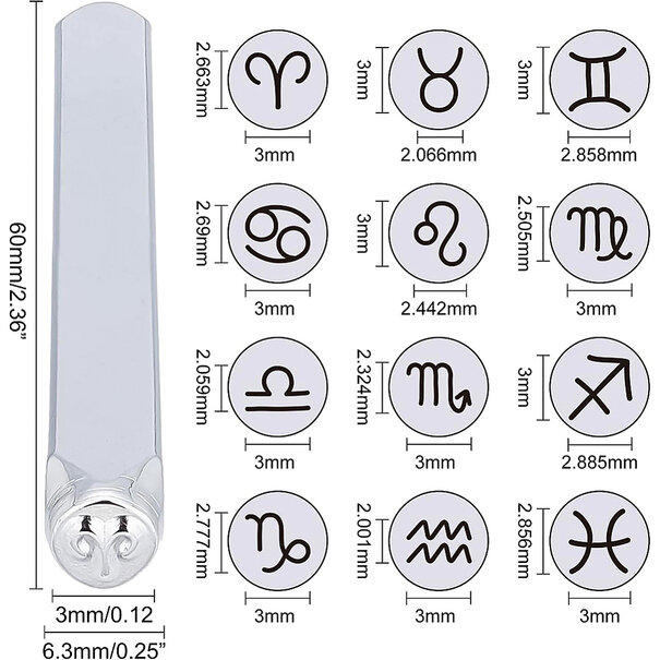 stempelset – 12-delige stempeltool (platinakleur) (3)