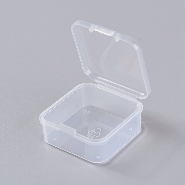 Transparante kralendoosjes – 100 stuks vierkant 4,5×4,5 x2cm
