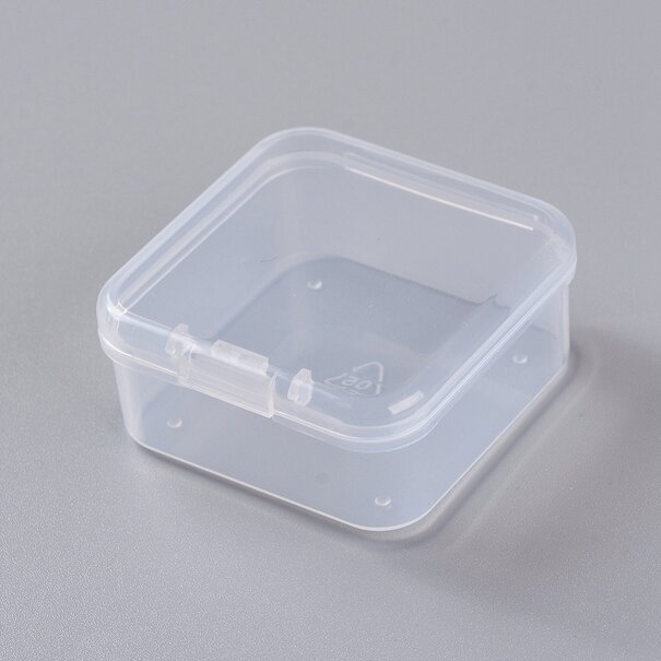 Transparante kralendoosjes – 100 stuks vierkant 4,5×4,5 x2cm