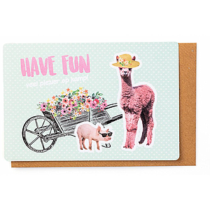 Enfant Terrible Enfant Terrible card + enveloppe 'have fun - alpaca''