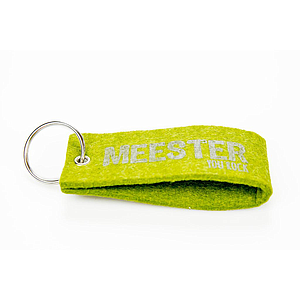 Vilten sleutelhanger 'meester you rock'