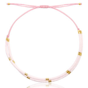 With love Bracelet miyuki pearls light pink