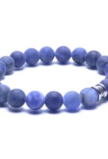 Steel & Barnett Stones bracelet basic - Matt Navy - Size S
