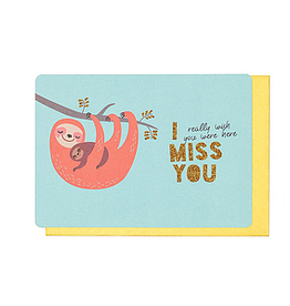 Enfant Terrible Enfant Terrible card  + enveloppe 'I miss you, really wish you were here'