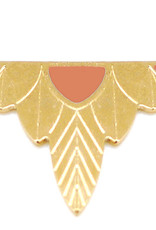 Gold plated necklace Leaf - Peach