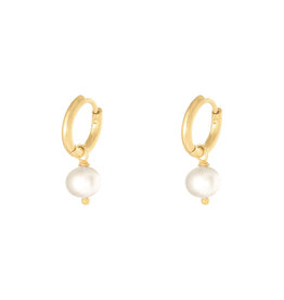 With love Earrings pearl of the sea - white
