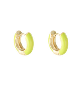 With love Earrings happy color - yellow