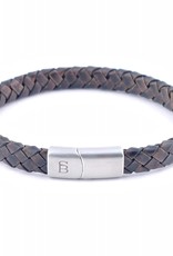 Steel & Barnett Leather bracelet Riley - Vintage Brown - Size M