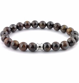 Steel & Barnett Stones bracelet basic - Bronzite - Size M