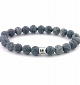 Steel & Barnett Stones bracelet basic - Matt Lavikite - Size M