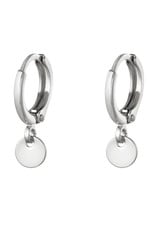 With love Earrings plain coin silver