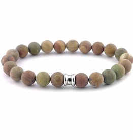 Steel & Barnett Stones bracelet basic - Matt rainbow - Size S