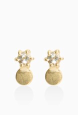 Détail Earrings Frederique green amethyst gold plated (8687)