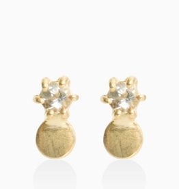 Détail Earrings Frederique green amethyst gold plated (8687)