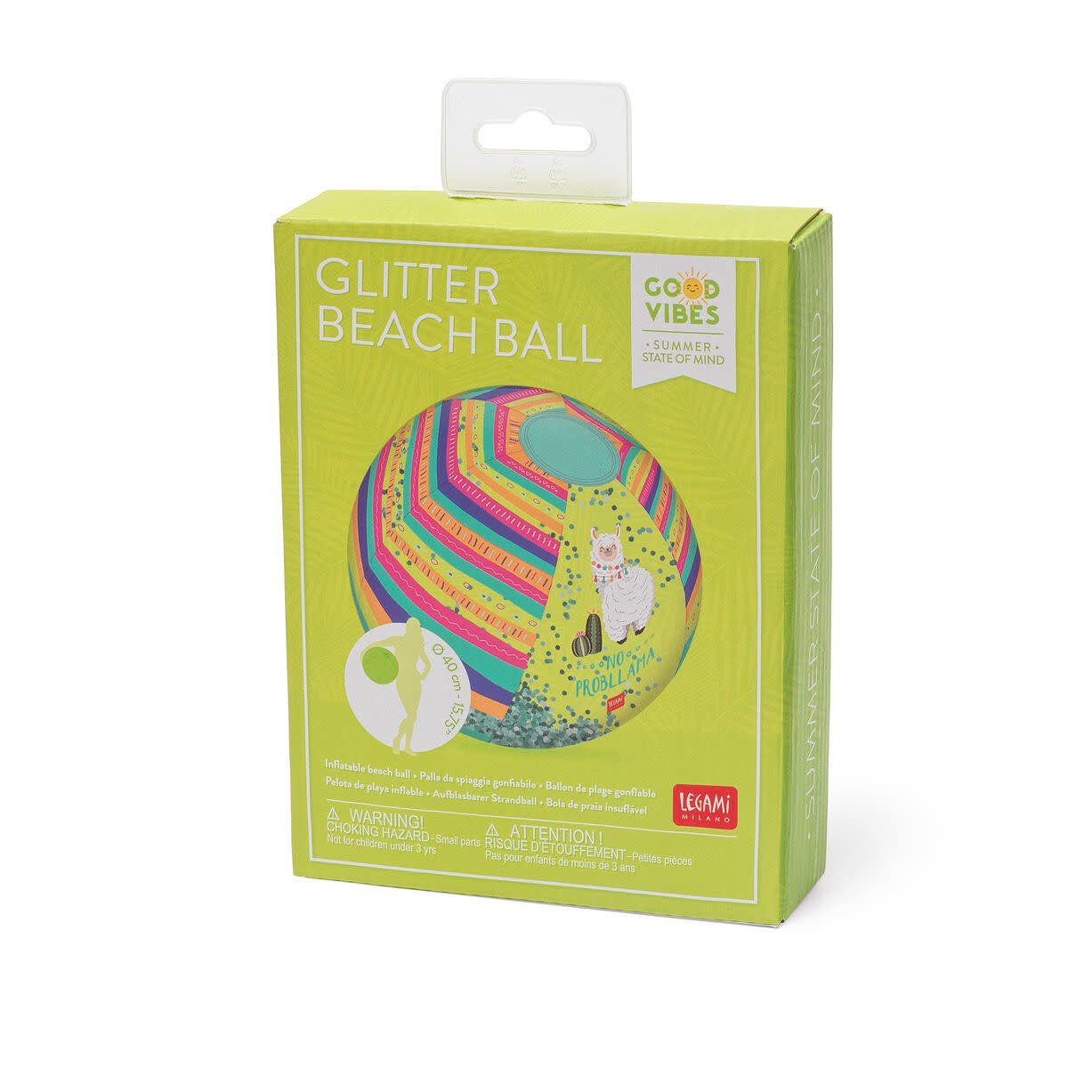 Legami Glitter beach ball - llama