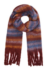 With love Striped scarf cognac