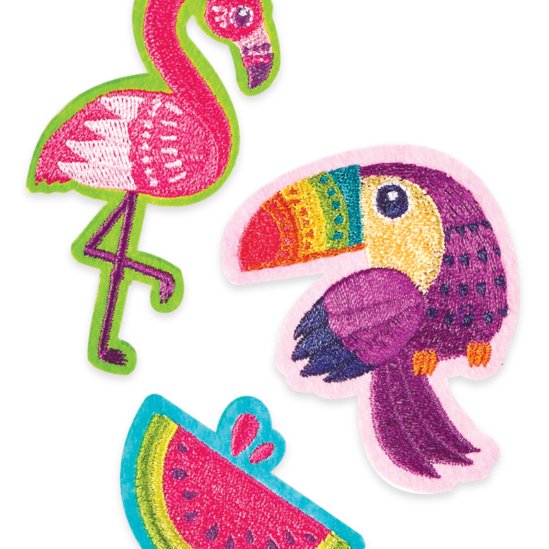 Ooly Iron on patch - Tropical birds