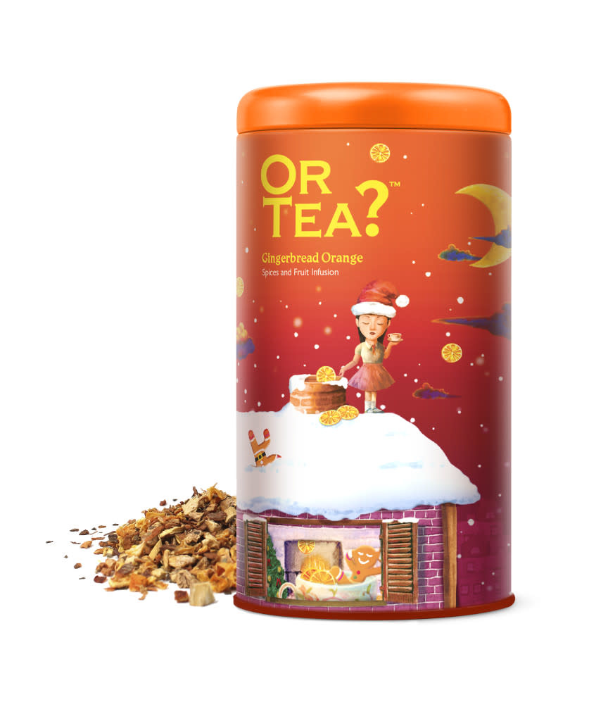 Or Tea? Or Tea? Tin canister Gingerbread orange