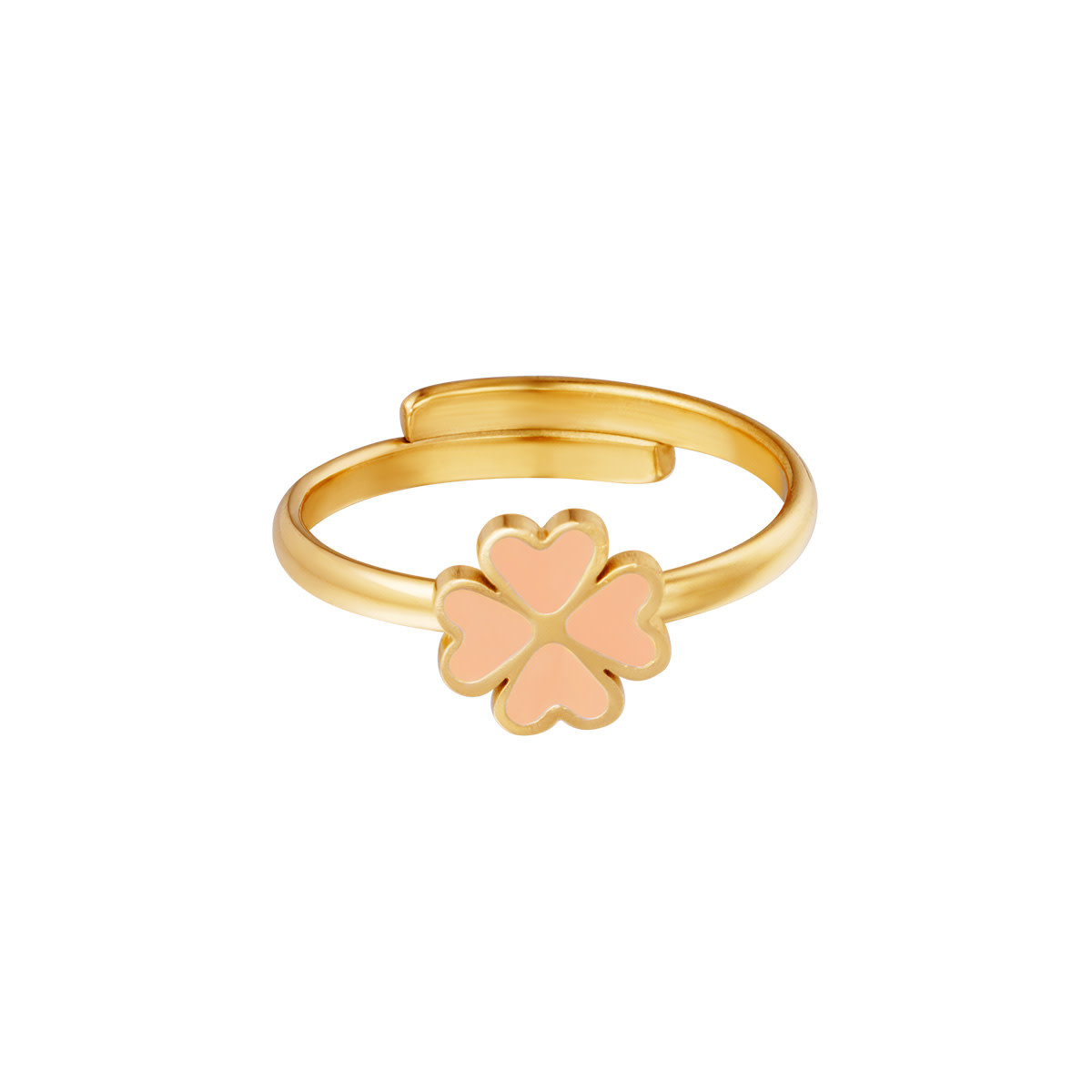 With love Ring clover pink