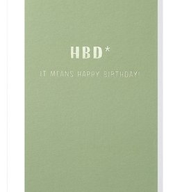 Papette Papette small greeting card 'HBD' 8,5 x 13,3 cm