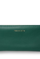 By B+K Pouch - bright green / blue zipper - A day at the office 22 x 9,5 cm