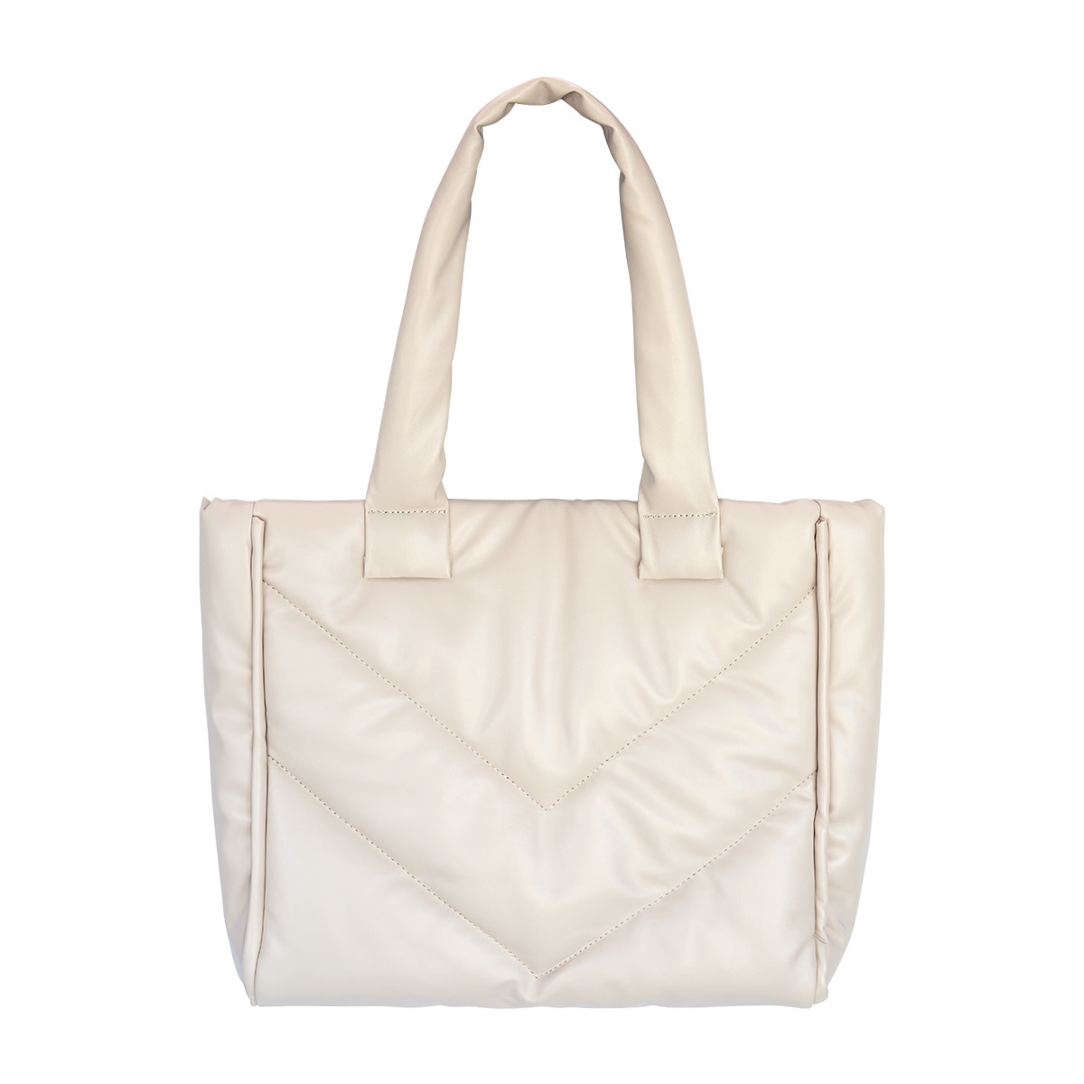 With love Quilted shopper bag - white 38cm x 30cm x 14cm