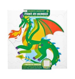 Ooly Ooly - Colorific Canvas Paint by Number Kit - Fantastic Dragon