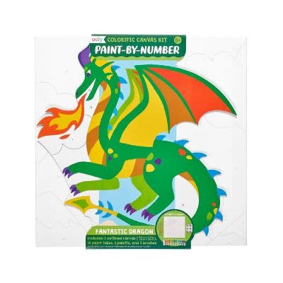 Ooly Ooly - Colorific Canvas Paint by Number Kit - Fantastic Dragon