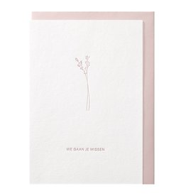 Papette Papette greeting card + enveloppe 'We gaan je missen'