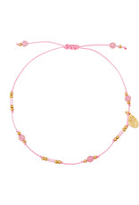 With love Bracelet pearls pink