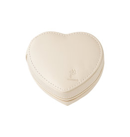 With love Jewellery box heart - off white 10cm x 9cm x 4.50cm